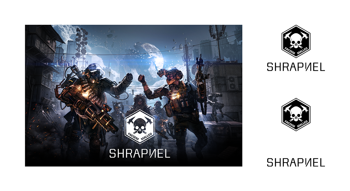 Shrapnel v1 brand identity system at market launch 2022